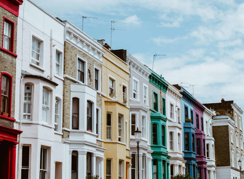 London colourful houses